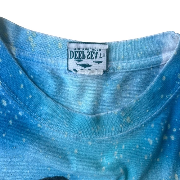 90s Single Stich Ocean Killer Whales Big Fish Nature Animals AOP Graphic vintage - Picture 6 of 10